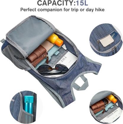 G4Free 10L/15L/20L Hiking Backpack Lightweight Packable Hiking Daypack Small Travel Outdoor Foldable Shoulder Bag