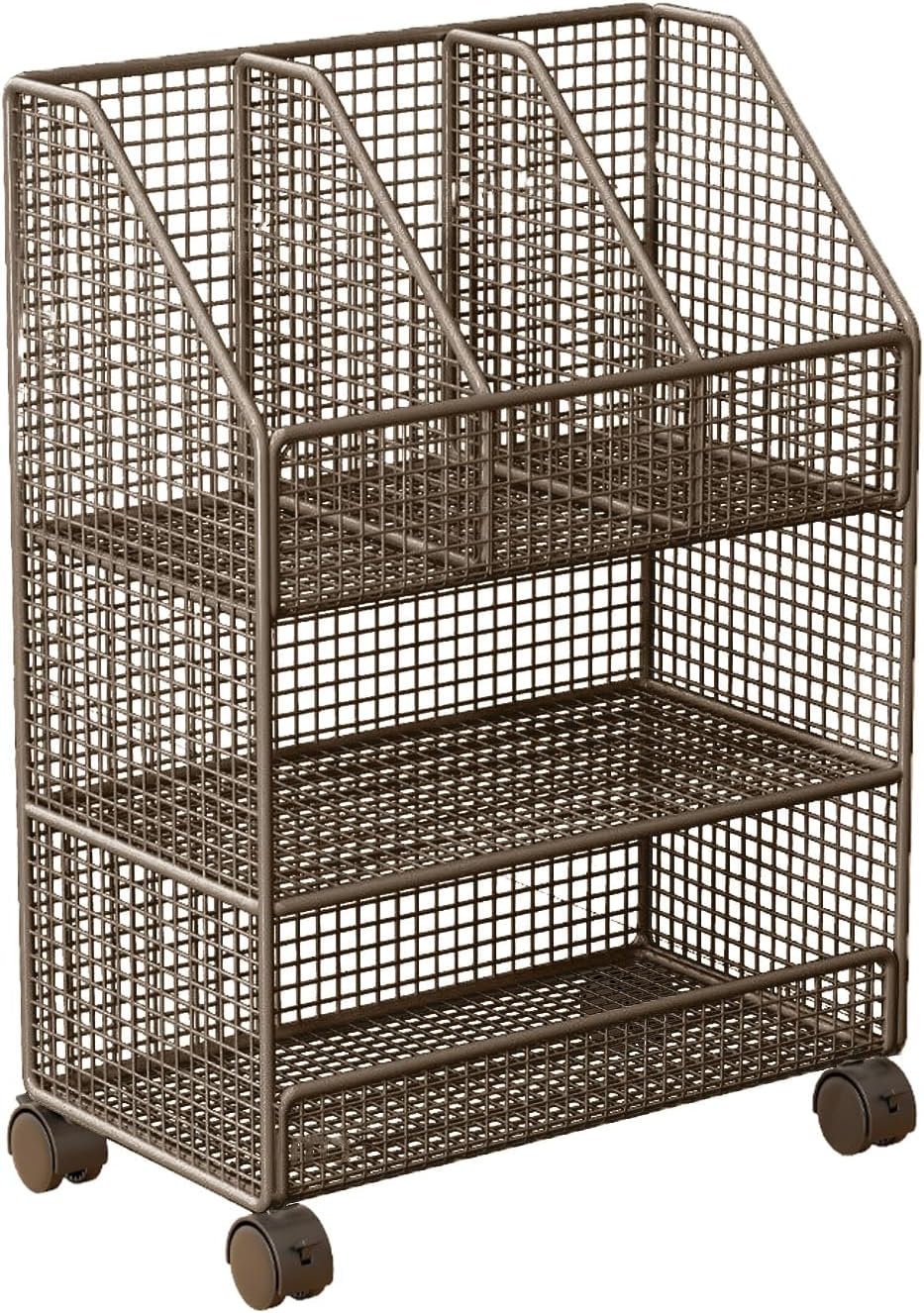 Uqezagpa Scatola portaoggetti mobile con ruote per un facile movimento e design multistrato per massimizzare lo spazio in camera da letto o soggiorno