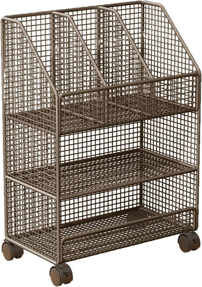 Uqezagpa Scatola portaoggetti mobile con ruote per un facile movimento e design multistrato per massimizzare lo spazio in camera da letto o soggiorno