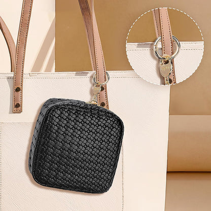 Travel Beauty Case Makeup Bag Women Leather Clutch Bag Checkerboard Cosmetic Bag Organizer Bags Makeup Organizer Portable Travel Accessories for Girl Birthday, Small Chessboard-Pink, Toiletry Bag