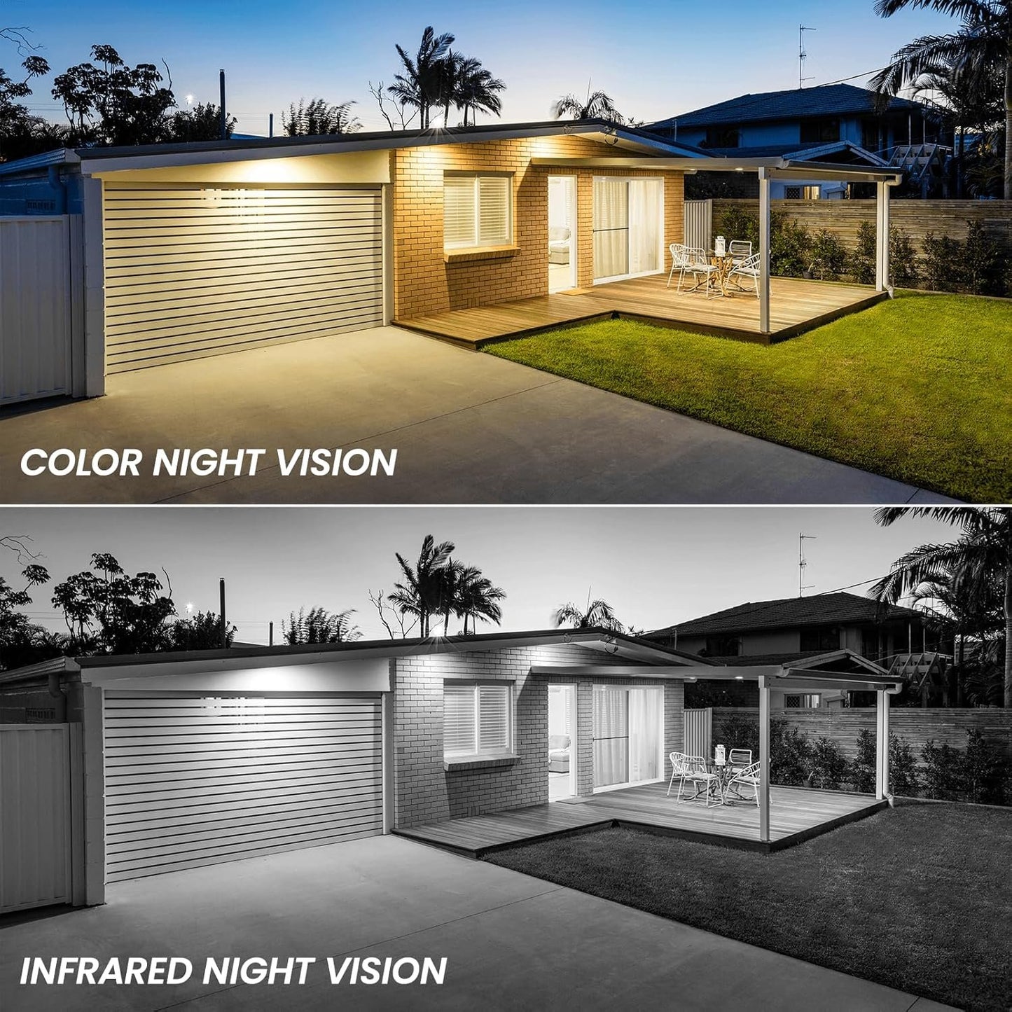 Outdoor Camera Wireless-2.4G 2K Solar Wall Light Cameras for Home Security with AI Motion Detection, Waterproof,Motion Activated Light, Siren Alarm Cloud/SD Storage, S2 (2.4G S2-Black-2Pack)