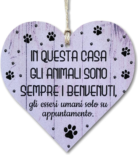 CARISPIBET Animals Wall Plaque Hanging Decorative Sign Cute Home Decoration Living Room Kitchen Signs Home Signs 12 x 12 cm