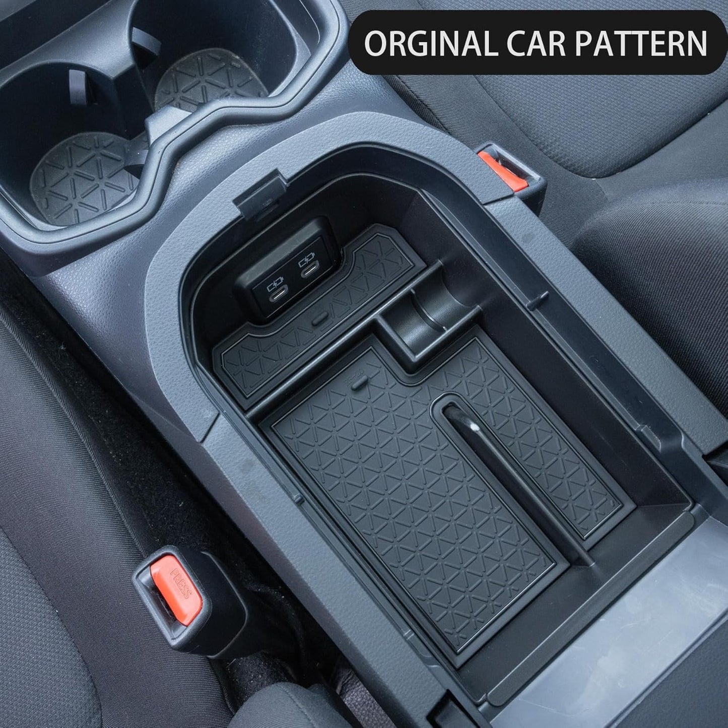 2PCS Center Console Organizer Compatible with 2019-2024 2025 Toyota Rav4 Interior Accessories, Gear Shift Storage Tray Secondary Box Insert Divider
