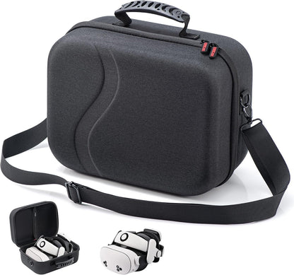 Large Carrying Case for Meta Quest 3S,Hard Travel Case for BOBOVR S3 Pro/Kiwi Design Battery Head Strap,Controllers and Other Accessories,Portable Storage Travel Bag for Oculus Quest 3S/Quest 3(Black)