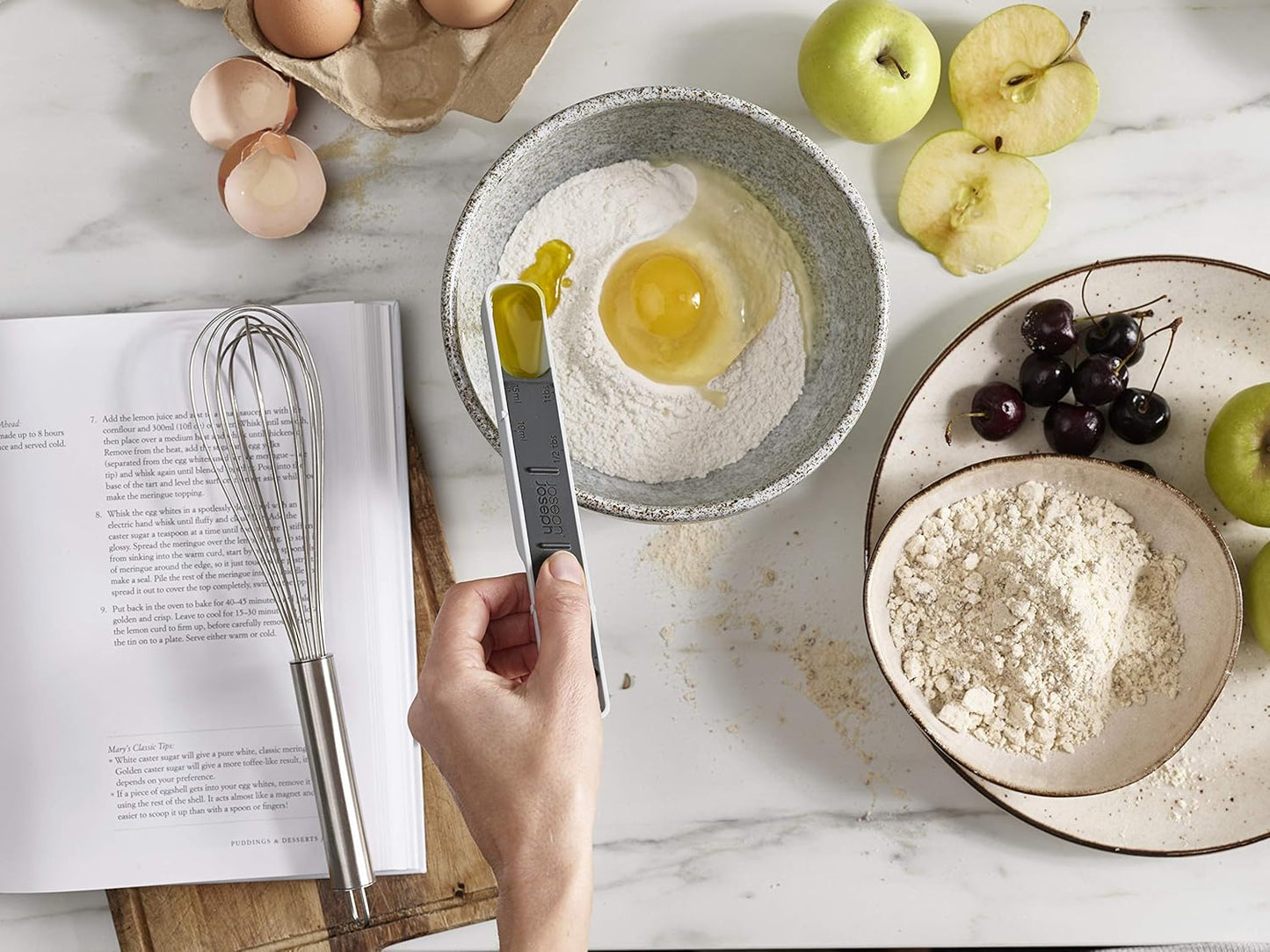 Joseph Joseph Measure-Up Adjustable Measuring Spoon for Wet and Dry Ingredients, BPA Free, Blue