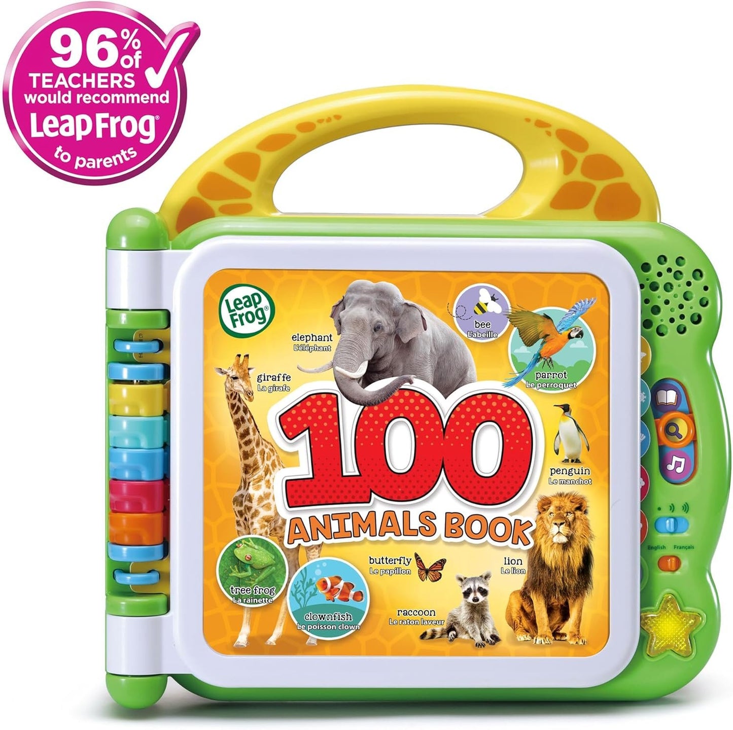 LeapFrog 100 Words Animals Book: English&French - Interactive Educational Animals Book for Kids, billingual Book- 609543, Multicolor
