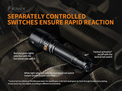 Fenix TK26R 1500 Lumen Multi Color Rechargeable Tactical Flashlight ** Canadian Edition