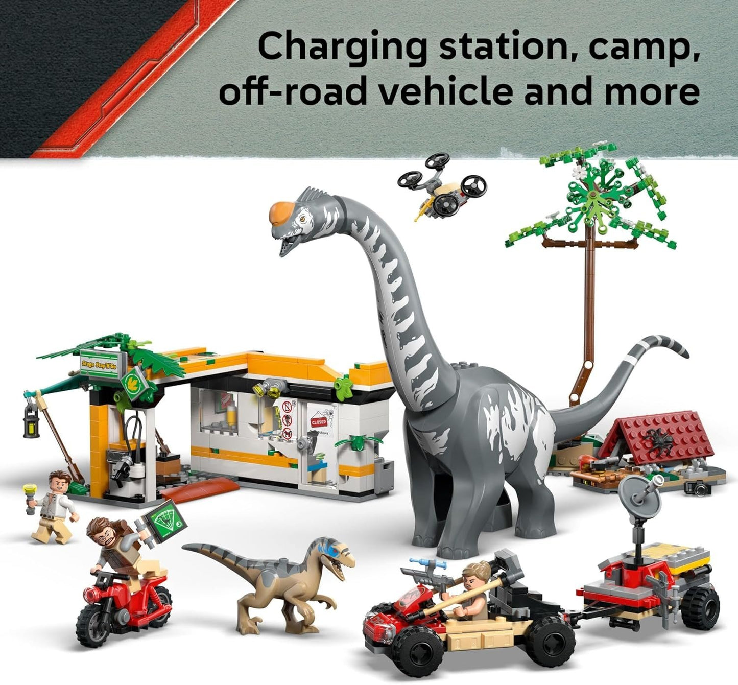 LEGO Jurassic World Raptor & Titanosaurus Tracking Mission Kids Toy - Building and Learning Toy for Pretend Play - Dinosaur Action Figures for Boys & Girls, Ages 7+ - Gift Idea for Birthdays -76973