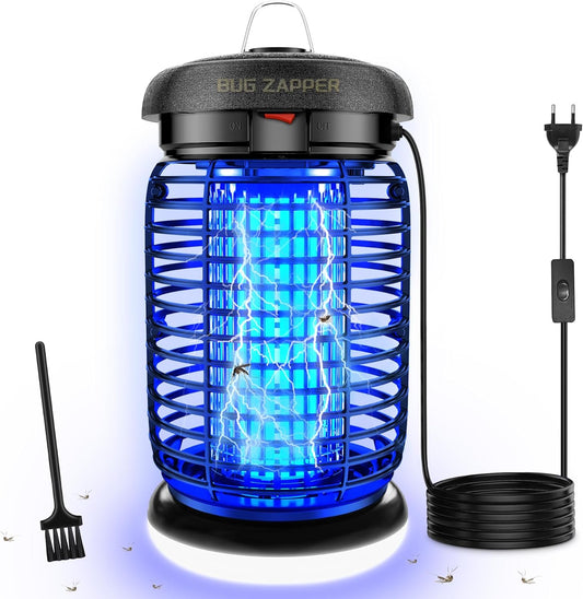 seenlast Electric Mosquito Killer Lamp, 15 W 4200 V UV Electric Mosquito Net with LED Light, IPX4 Waterproof, Non-Toxic and Ecological Mosquito Trap for Indoor Outdoor Garden (3 m Cable)