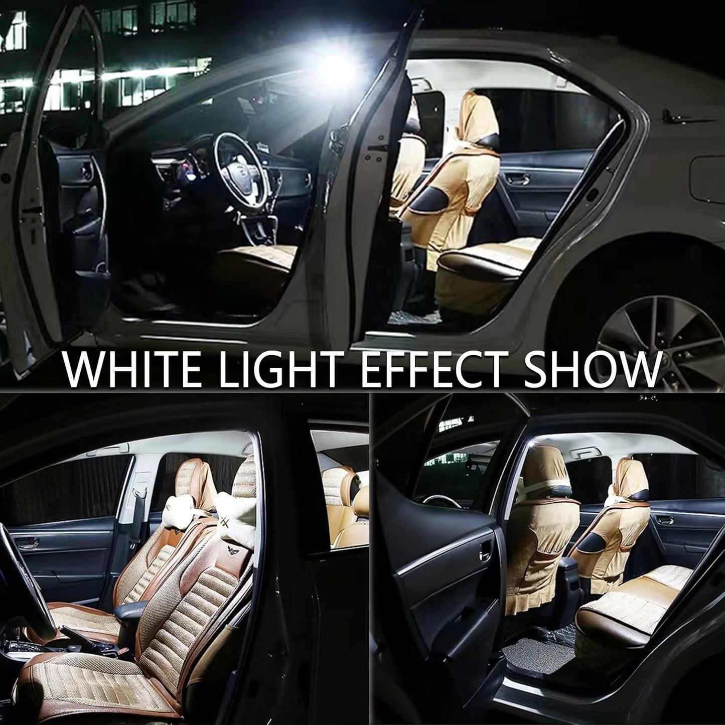 20PCS Car Interior Lights - Soft Bright White 6500K LED Bulbs - Automotive Replacement Lighting Products for Dome Map Reading Trunk Courtesy License Plate Lights(White)