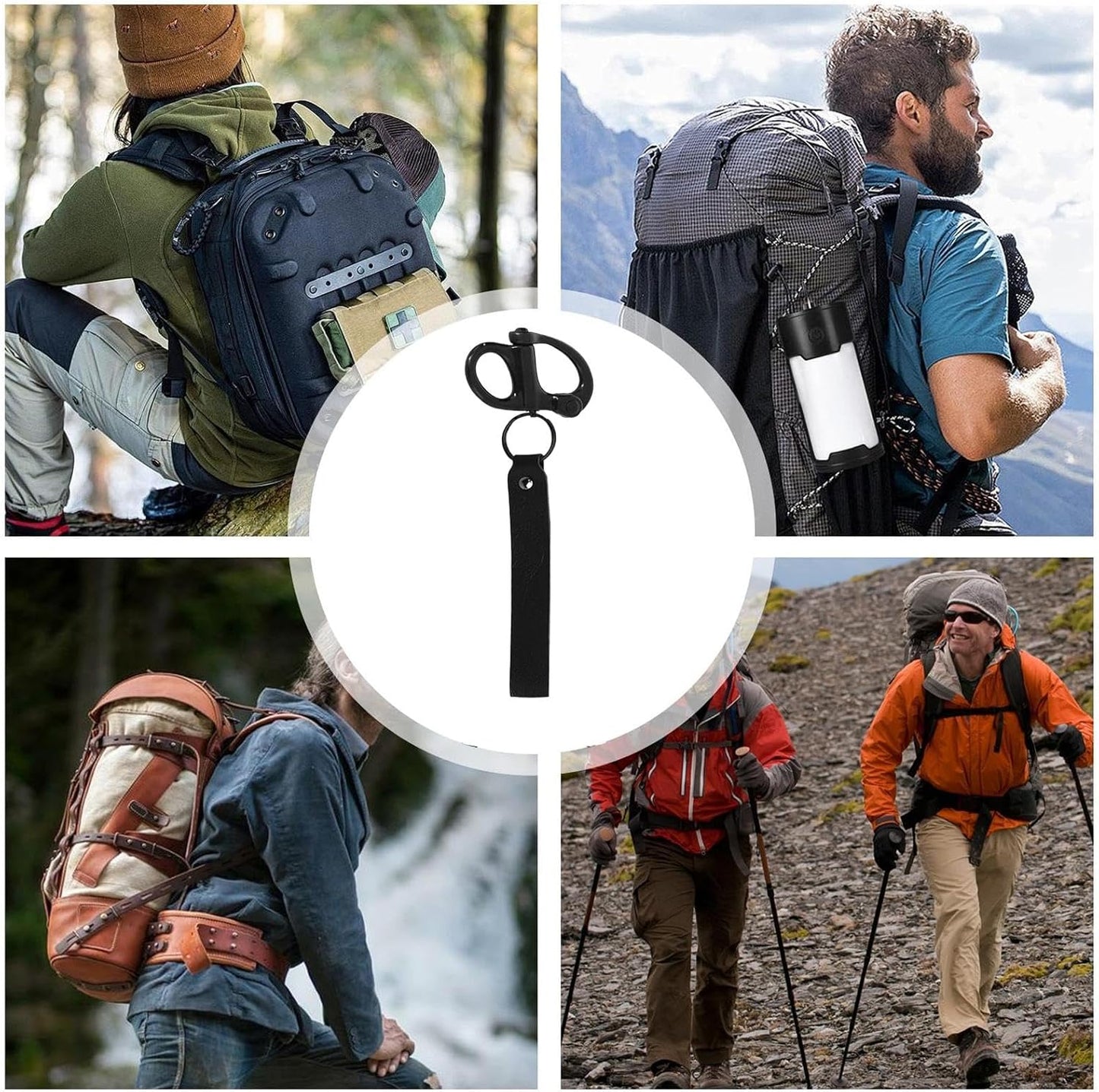 Quick Release Clip Shackle, Firefighter Rigging Tool, 6.3x4.72x0.79 Inches Marine Grade Stainless Steel 316 Buckle, Buckle Fire Rescue Gear for Safety, and Outdoor