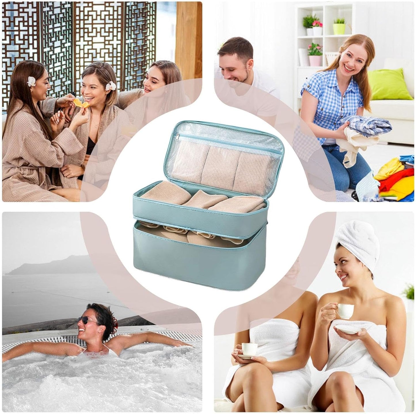 Undergarment Bag for Travel | Underwear Storage Bag | Multifunctional Lingerie Bag for Packing and Travel Organization | Travel Accessories