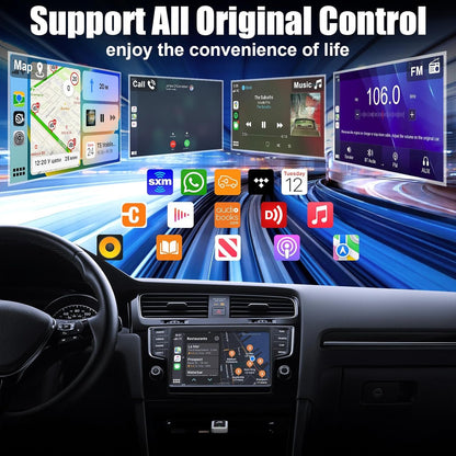 2-in-1 Wireless CarPlay & Android Auto Wireless Adapter, Fast 5GHz WiFi & Bluetooth for iPhone/iOS 10+, Android 11+, Plug & Play Car Dongle