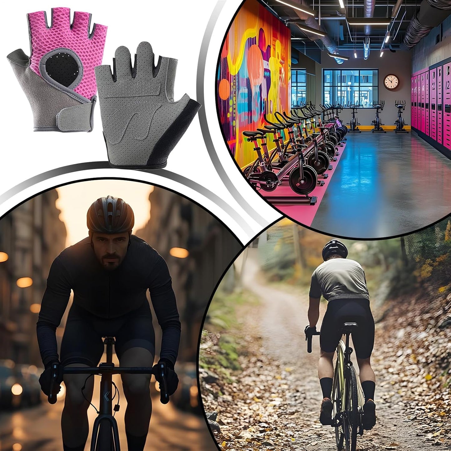 Fitness Gloves, Gym Weight Lifting Gloves, Training Hand Gear, Padded Palm Protection, Breathable Anti-Slip Grip, 1 Pair Black, Sportswear for Indoor Workouts Rock Climbing Cycling