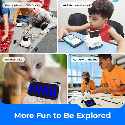 Makeblock Codey Rocky Robot Toy, Programmable and Interactive Emo Robot for Kids 6+, STEM Learning Educational Toys Support Scratch Python Programming, Rechargeable Smart Coding Robot Gift for Kids