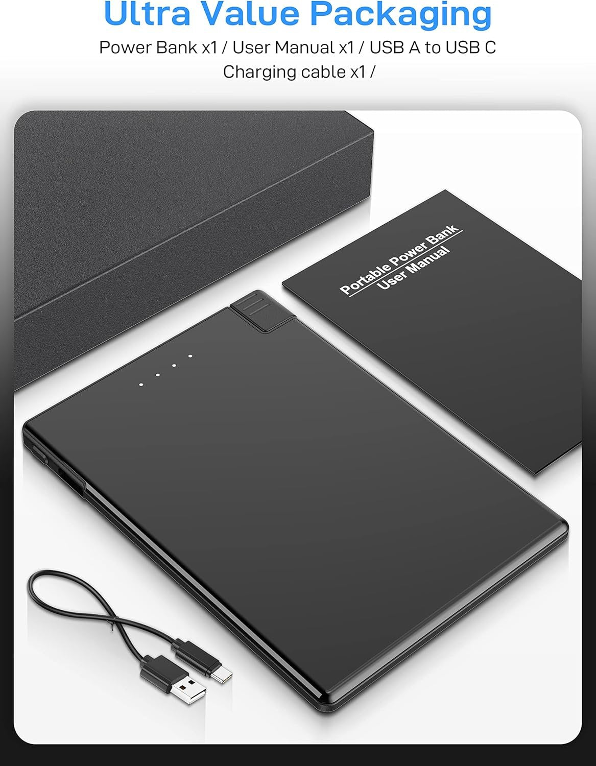 TNTOR Portable Charger with Built in Cable (MFi Apple Certified), 3500mAh Ultra Slim Power Bank for iPhone 14 13 12 11 X 8 7 6 5 SE Series