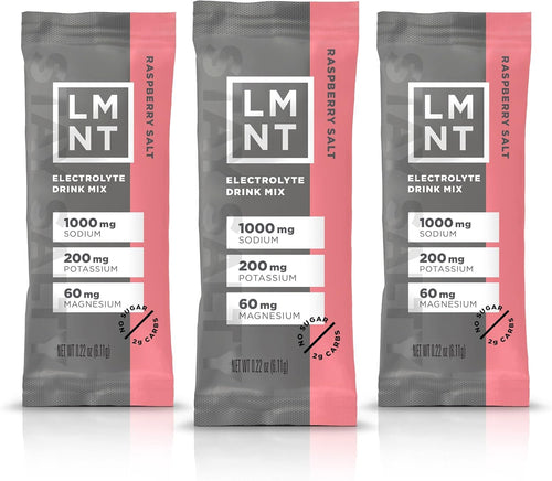 LMNT Zero Sugar Electrolytes - Raspberry Salt | Drink Mix | 30-Count
