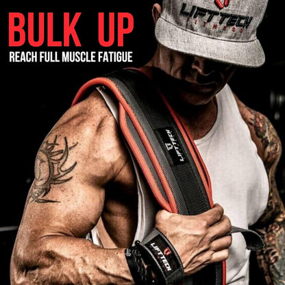 Lift Tech Fitness Padded Cotton Weight Lifting Straps - Gray