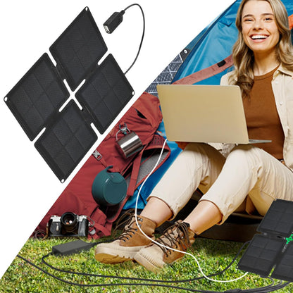 Portable Solar Charger, Foldable Panel Charger, Outdoor Power Source, High-Efficiency Energy Output, Lightweight 200g Design, 7.87x7.87x0.39 inches, Use for Cameras, Phones