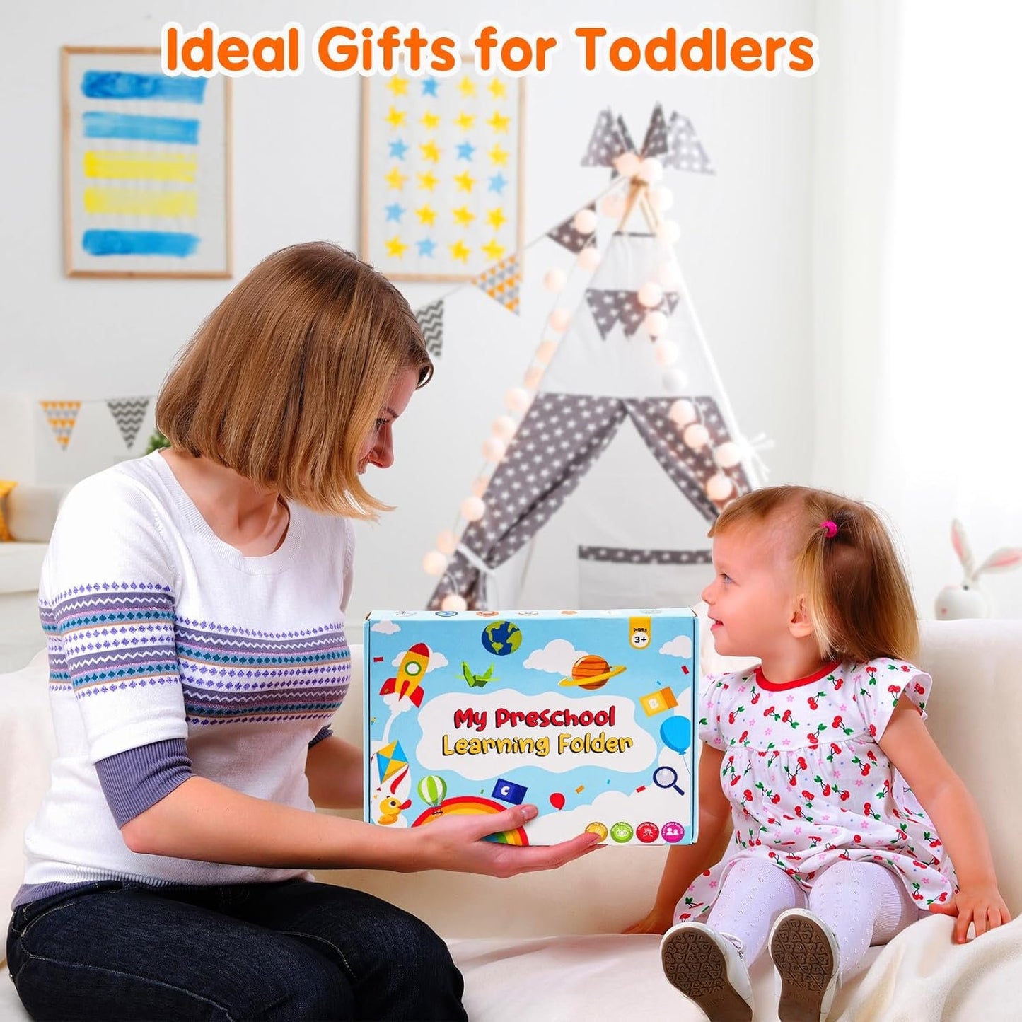 Foayex Montessori Toys for Toddlers Learning - Reusable Preschool Activity Books, Pre-Assembled Sticker Book for Kids 2-4, Educational Toy for Toddler, Birthday Gifts for 2+ 3 4 5 Year Old Girls