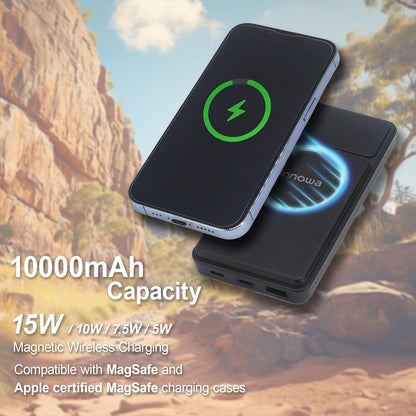 innowa 2-in-1 Solar Charger Power Bank, 9W High Efficiency Detachable Solar Panel, 10000mAh Portable Battery Pack, 15W Wireless, 20W PD, 18W QC3.0 Fast Charging, Dual USB for Hiking