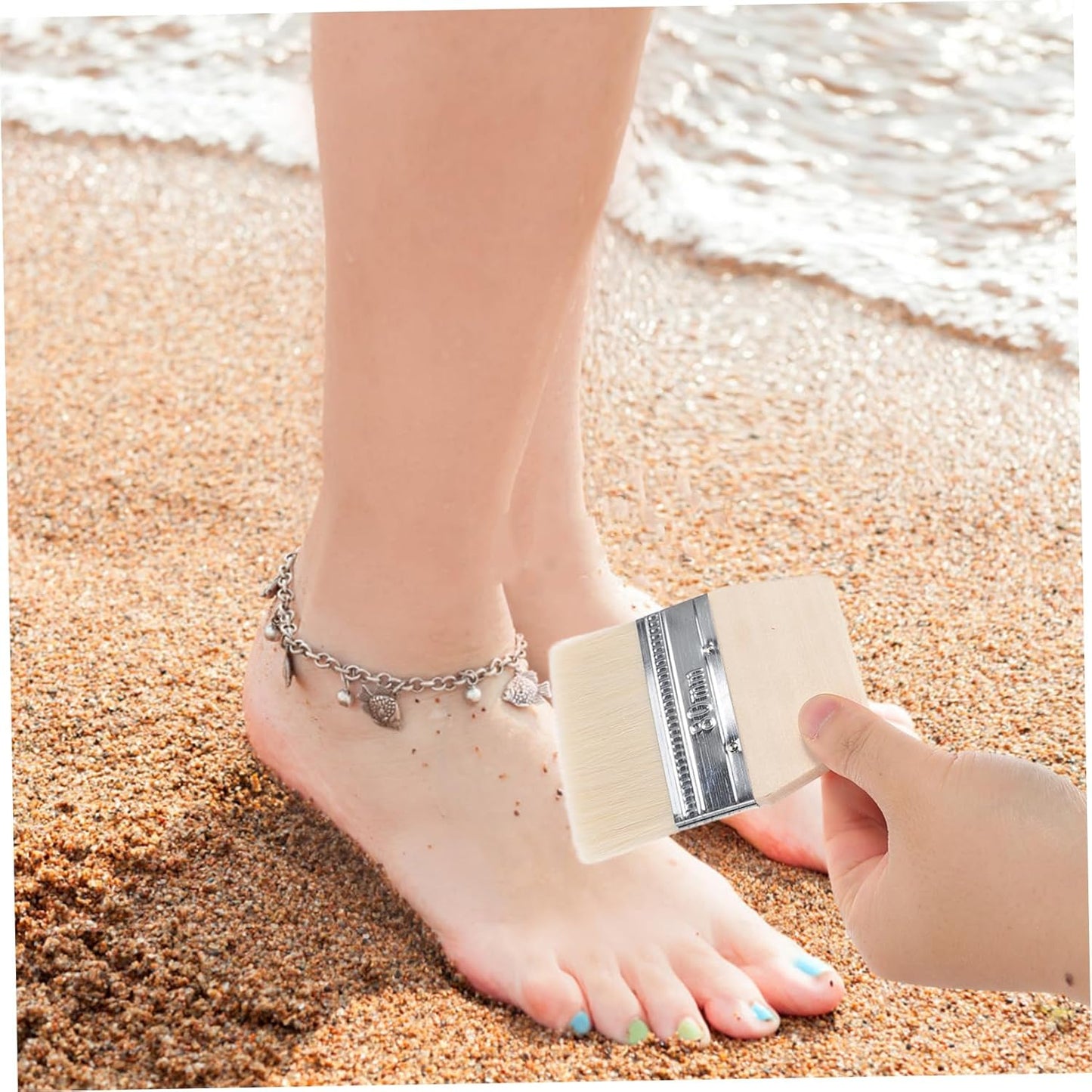 Alipis Spazzola Per La Rimozione Degli Accessori Da Spiaggia Essenziale Per La Pulizia Della Sabbia in Vacanza Per Le Donne