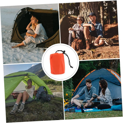 SUPVOX Warm Dry Outdoor Sleeping Bag Camping Blanket Survival Tent Portable with Adjustable Drawstring Made
