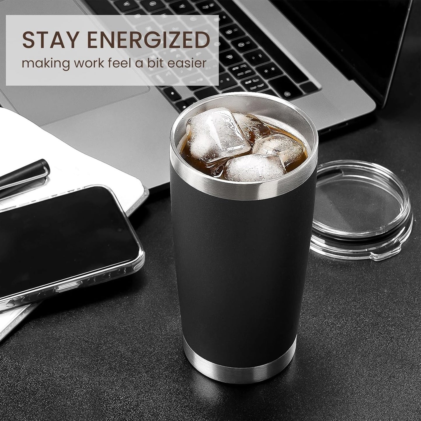 MEWAY 20oz Tumbler Double Wall Vacuum Insulated Travel Mug Bulk, Mix Color Stainless Steel Tumblers with Lid and Straw, Durable Powder Coated Coffee Cups for Cold & Hot Drinks
