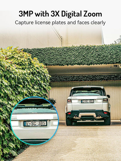 blurams Outdoor Camera Wireless w/Solar Panel, 360° PTZ Security Cameras Wireless Outdoor with Human Auto Tracking, 2K IR/Color Night Vision, IP65 Weatherproof, Battery Powered, 2.4GHz Only