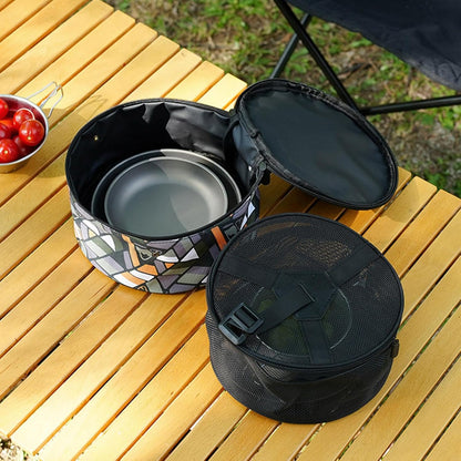Camping Cutlery Storage Bag, Travel Cooking Utensils Organizer, Portable Cooking Storage Bag, Outdoor Kitchen Cookware Bag, Camping Utensil Organizer, Cooking Gear Bag,
