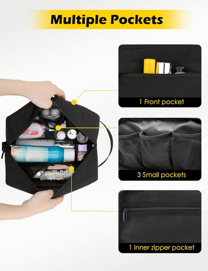 Toiletry Bag for Men, Hanging Cosmetic Bag Travel Accessories, Travel Essentials Shaving Dopp Kit, Mens Travel Bag Toiletries Organizer Case for Business Trips Swim Camping (Blue)