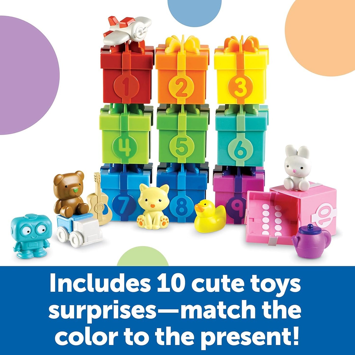 Learning Resources LER6803 Counting Surprise Party, Fine Motor, Counting & Sorting Toy, Ages 3+