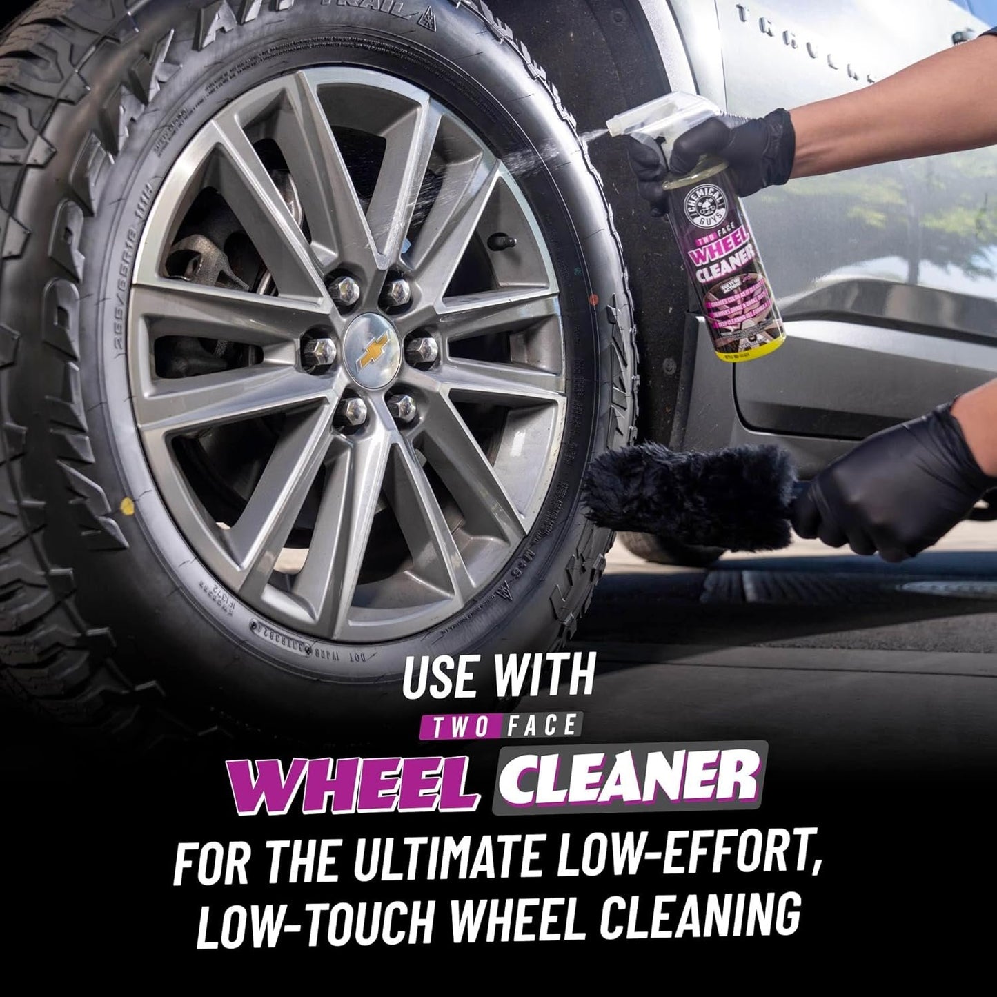 Chemical Guys Gerbil Wheel and Rim Brush, Safe for Exhaust, Tires, Rims, Engine Bays, & More