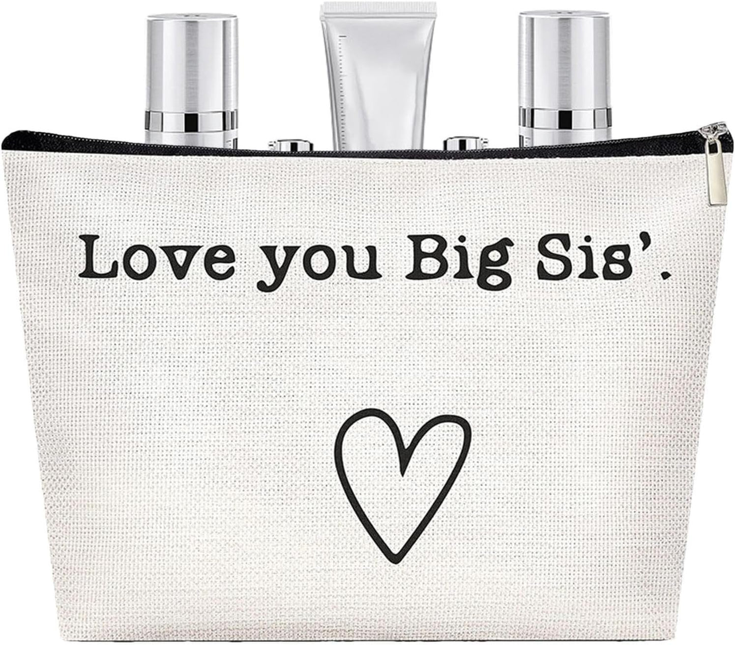 Best Sister Ever Travel Bag Toiletry â€“ Best Sister Ever Large Organizer Sister | Portable Travel Toiletries Hygiene Bag, Funny Christmas Birthday Makeup Cosmetic Bag, Stylish Design for Women