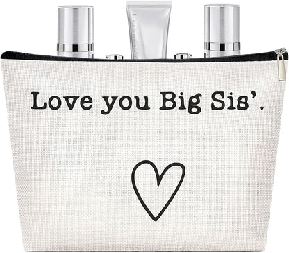 Best Sister Ever Travel Bag Toiletry â€“ Best Sister Ever Large Organizer Sister | Portable Travel Toiletries Hygiene Bag, Funny Christmas Birthday Makeup Cosmetic Bag, Stylish Design for Women