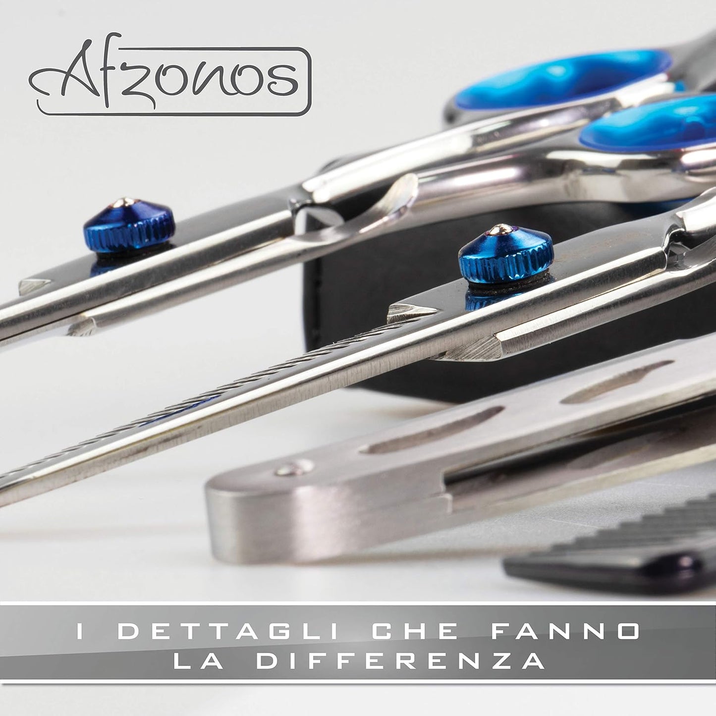Afzonos Professional Hairdressing Scissors, Hair Thinning Scissors, Professional Hairdressing Kit, Hair Comb, Hair Scissors, Double Hair Tips