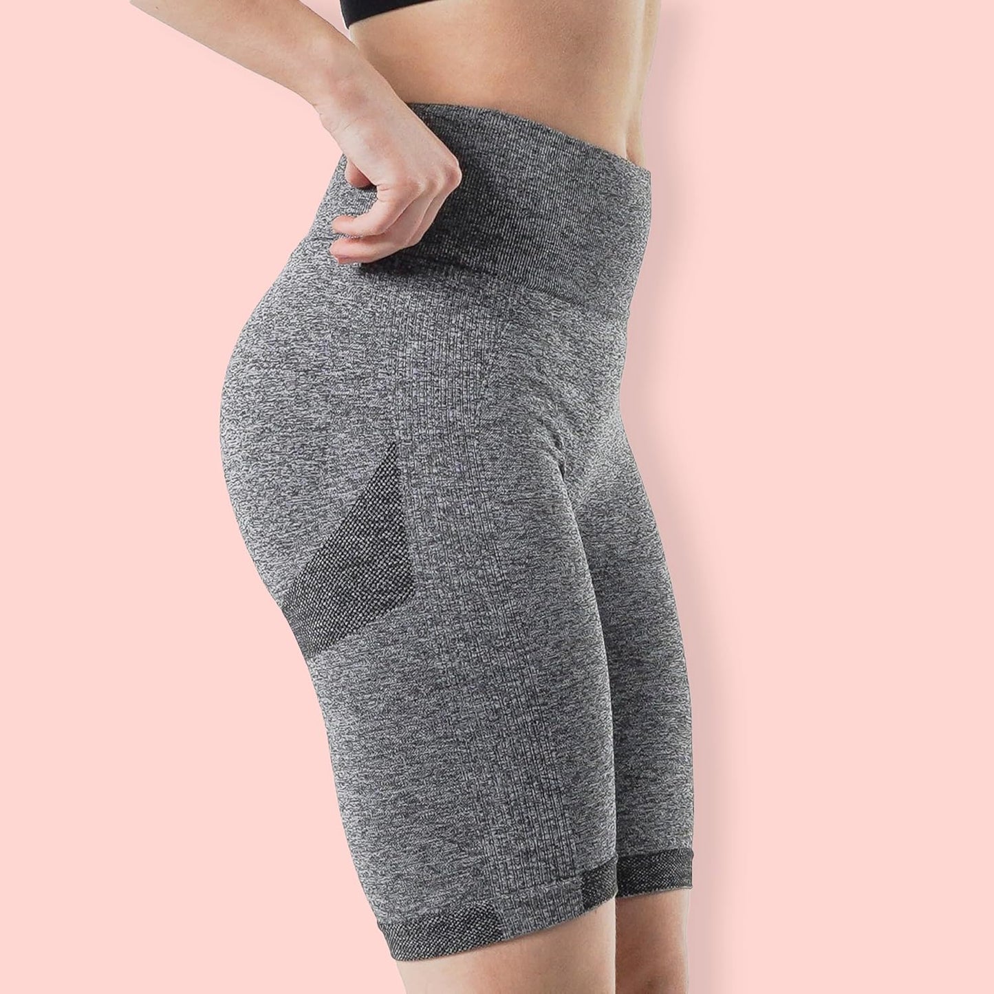 PRIMEWEAR Women's Buttery Soft Biker Shorts 8" High Waisted Yoga Shorts with Tummy Control & Side Pockets Workout Athletic Shorts for Running Cycling & Gym