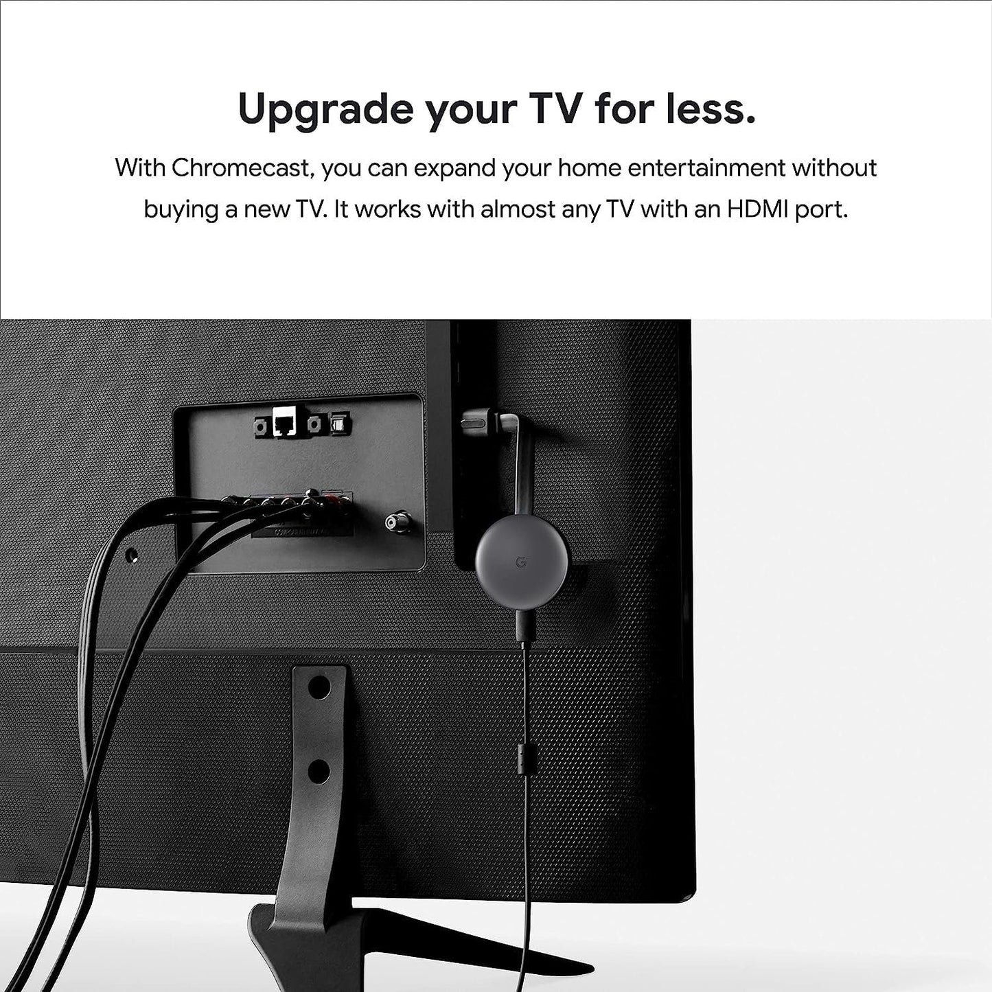 Google Chromecast - Streaming Device with HDMI Cable - Stream Shows, Music, Photos, and Sports from Your Phone to Your TV, Includes Pouch and Cleaning Cloth (Japan Version) - Compatible with US