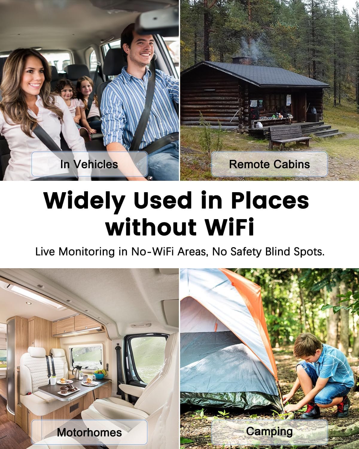 No WiFi Security Camera with SIM Card, Bextgoo 4G LTE Cellular Security Camera, 5200mAh Battery, HD Car Security Camera, Mini 4G Camera, 160Â° Wide View, Motion Detection Alert, 10m Night Vision