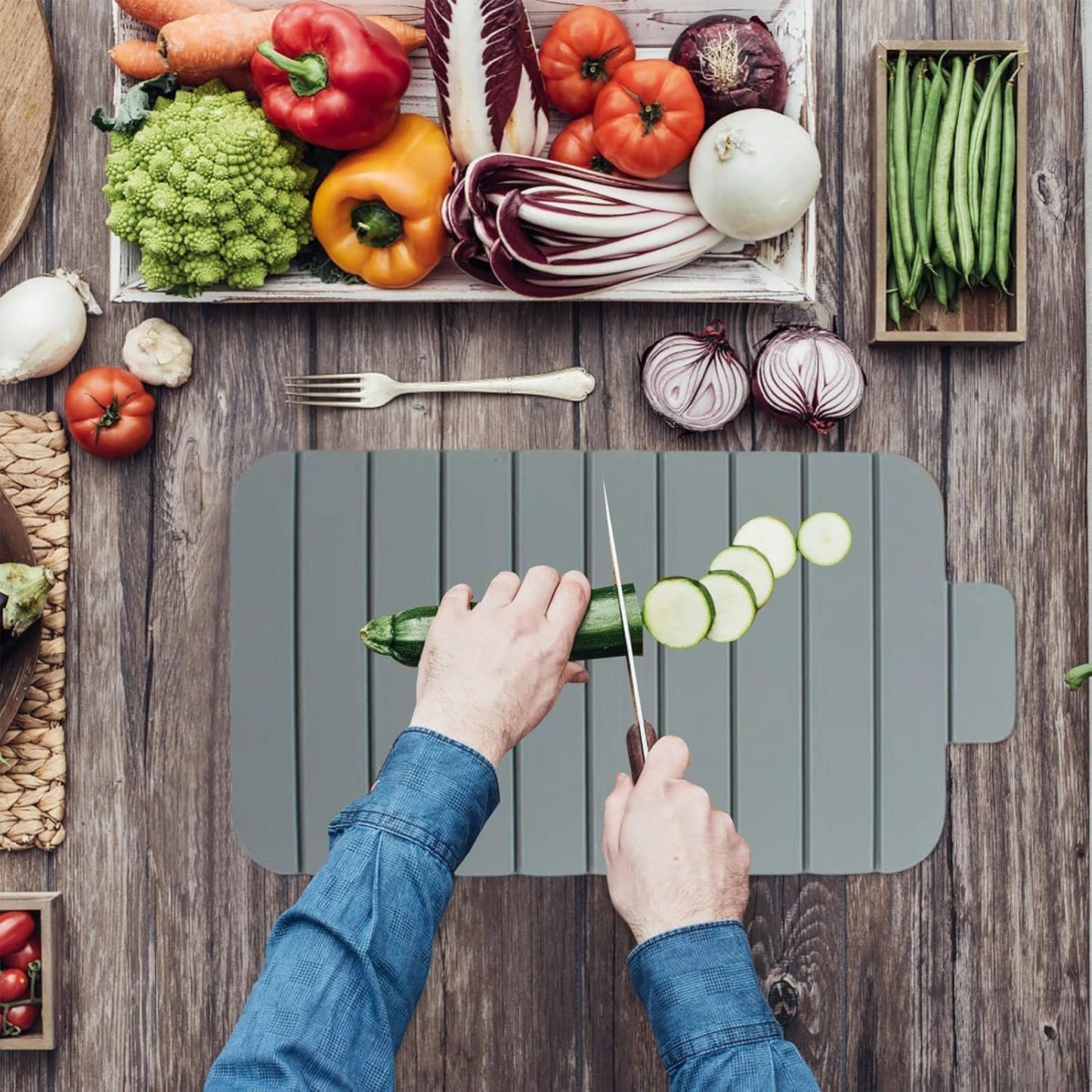 Cutting Pad for Meat | Reusable Cutting Pad | Non-Slip Kitchen Supplies, Portable Food Prep Tool for Outdoor Picnic, Rv Cooking