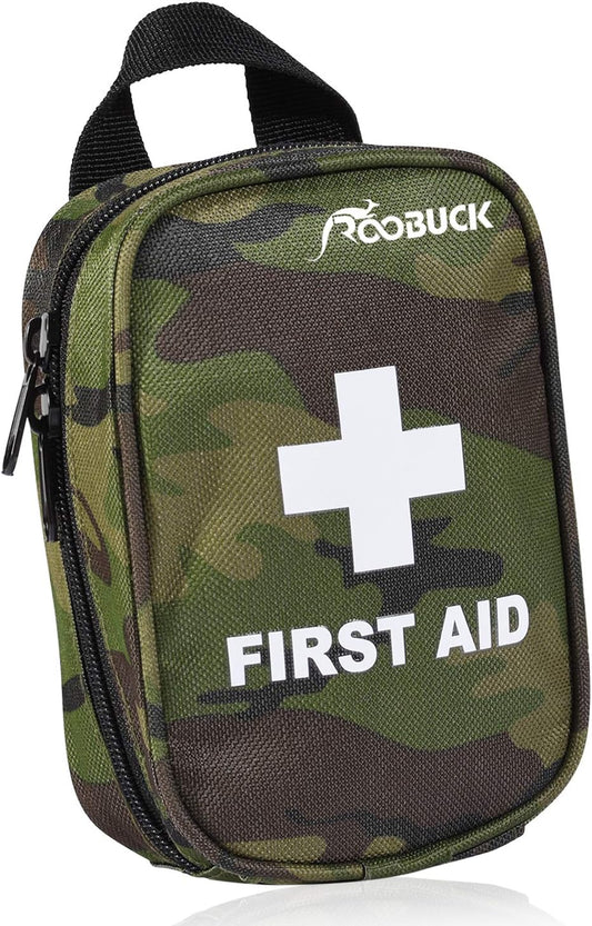 First Aid Kit for Hiking, Backpacking, Camping, Travel, Car & Cycling, with Waterproof Laminate Bags, Protect Your Supplies! Be Prepared for All Outdoor Adventures or at Home & Work (Camouflage)