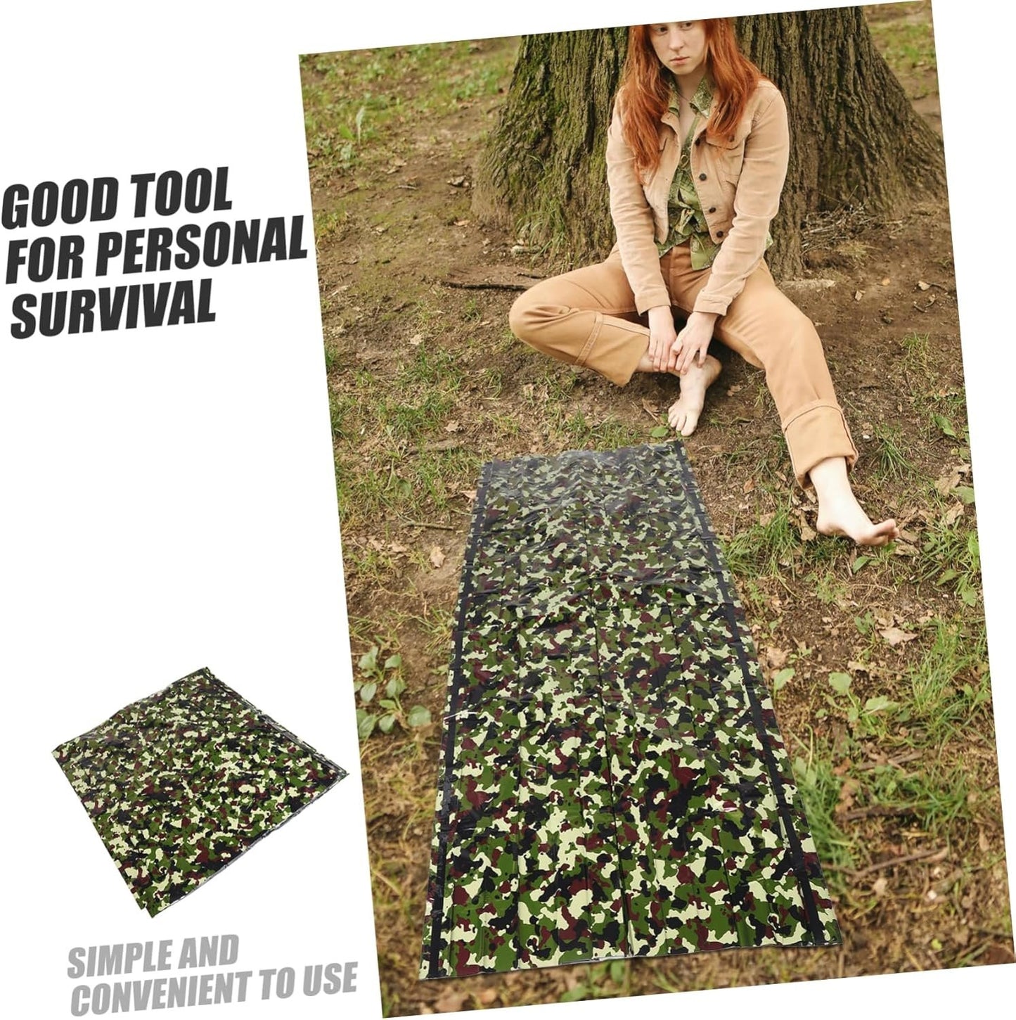 Sosoport -Climate Emergency Sleeping Bag Compact Tent Shelter Reflective Signal for Outdoor Activities