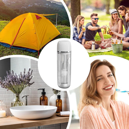 Travel Toothbrush Set, Folding Brush Case, Multi-Function Storage, Portable Oral Care Kit, Ideal for Home, Business Trips, Camping, School Use 6.34x1.89x1.89 Inch