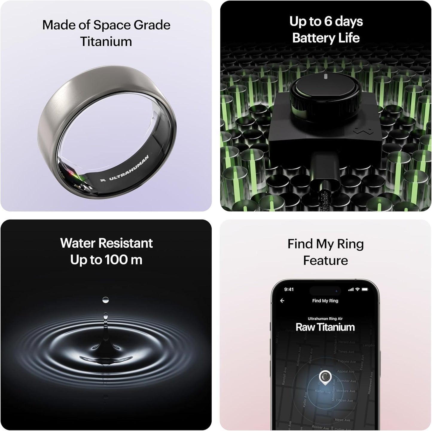 Ultrahuman Ring AIR-Smart Ring Activity Tracker, Size First with Ultrahuman Sizing Kit,Sleep Tracker,Smart Ring for Men/Women,Fitness Tracker