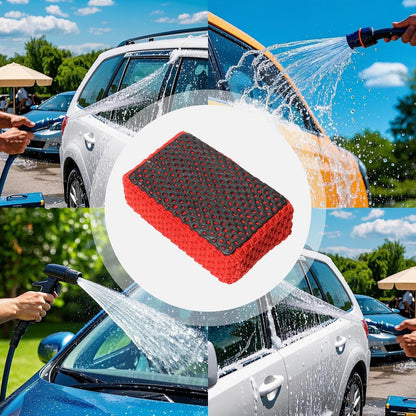 Car Detailing Sponge, Wash Mud Brush, 5.12in Cleaning Scrub Tool, Non Scratch, All Purpose Utility Pad for Auto Care, Household, Garage, Vehicle, Interior, Exterior Use