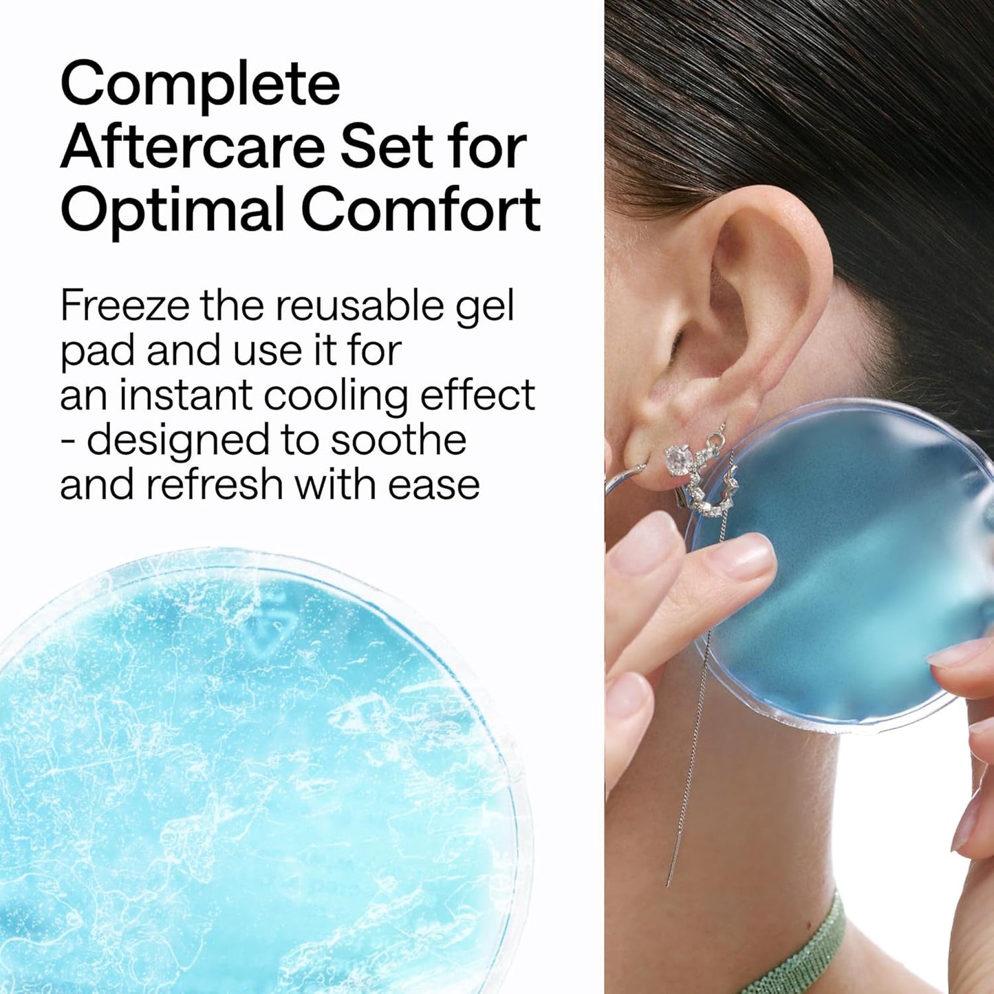Piercing Aftercare Spray - Sterile Saline Solution for Piercings with Panthenol & Tea Tree Oil for Piercing Bumps - Lip, Body, Nose Rings, & Ear Piercing Cleaner - Keloid bump removal for piercings