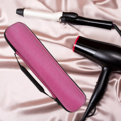 Borsa per attrezzi per capelli, portatile in ferro , organizer da viaggio, multifunzione, impermeabile, per accessori per la cura dei capelli, styling per uomini e donne, Rosa acceso