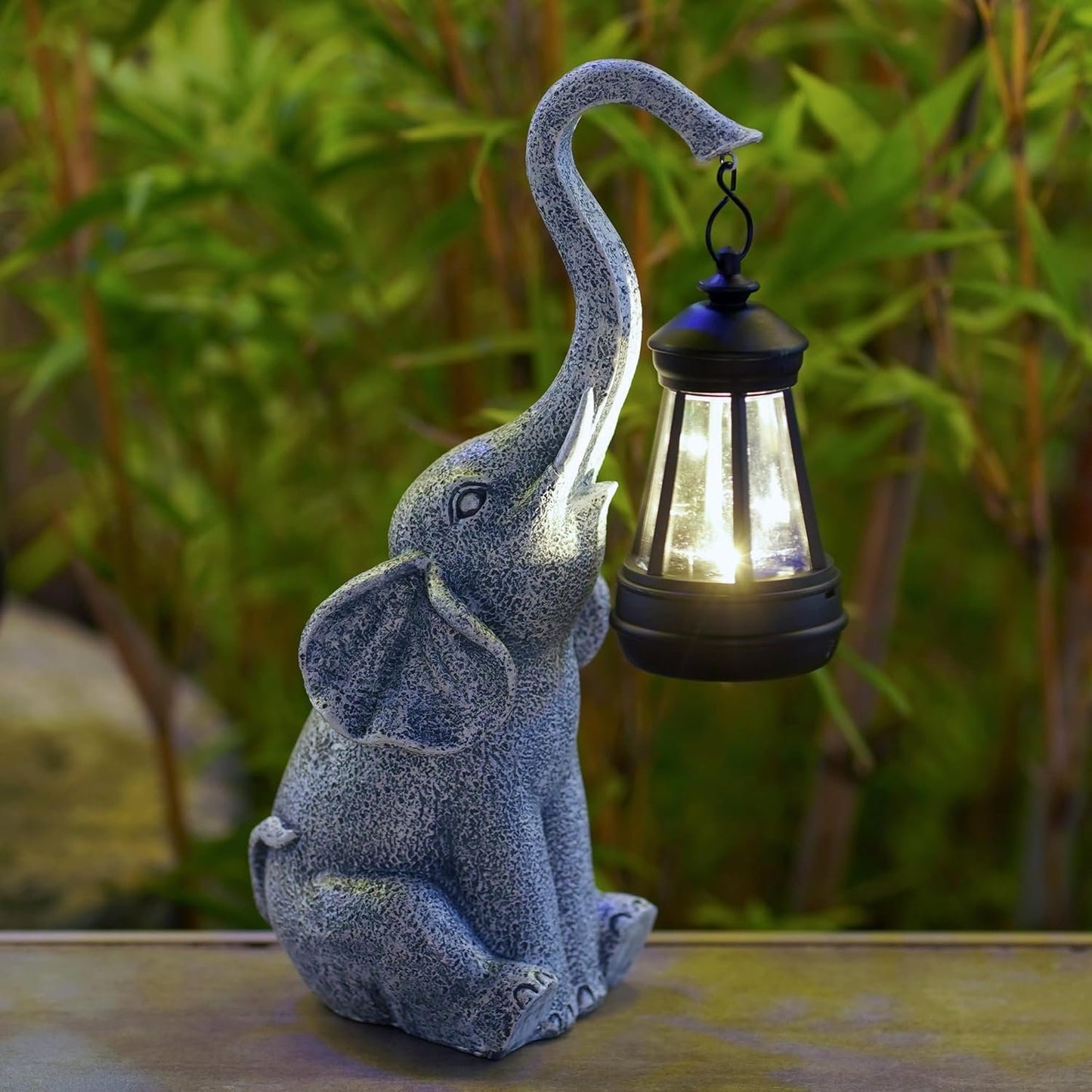Goodeco Elephant Statue for Garden Decor with Gift Appeal - Ideal Gifts for Women, Mom or Birthday, Beautifully Crafted Outdoor & Home Decor Made Easy to Wow Your Guests (Elephant)