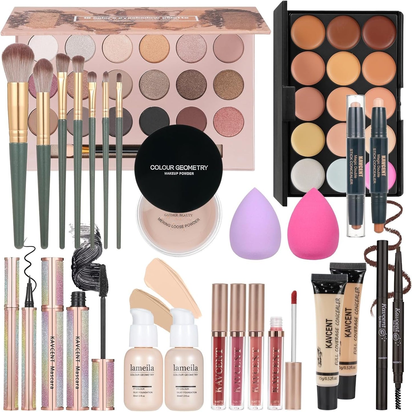 Makeup Kits Makeup Kit for Women Full Kit Makeup Sets for Teens Makeup Gift Set for Women Eyeshadow Palette Lip Gloss Foundation Concealer Mascara Make up Kit