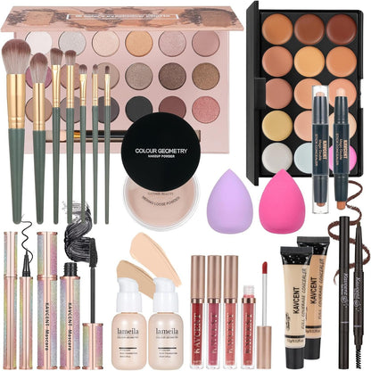 Makeup Kits Makeup Kit for Women Full Kit Makeup Sets for Teens Makeup Gift Set for Women Eyeshadow Palette Lip Gloss Foundation Concealer Mascara Make up Kit